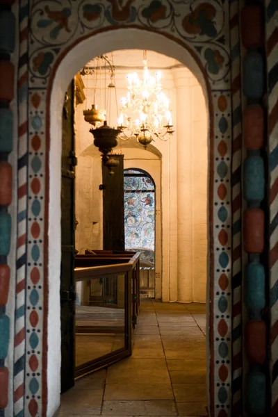 Moscú 2019 Icono Ornamentos Las Paredes Interiores Catedral San Basilio — Foto de Stock