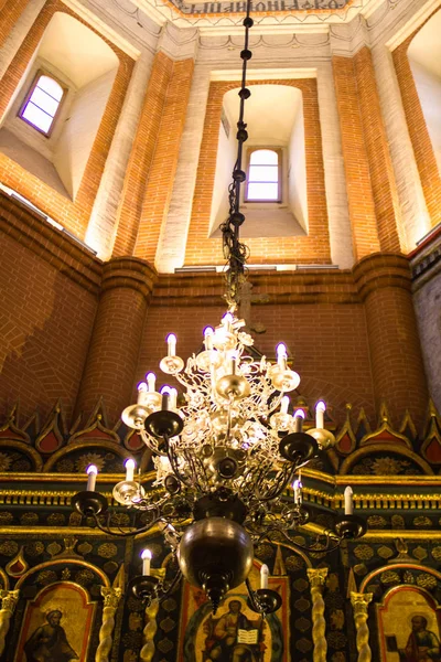 Moscou 2019 Ícone Ornamentos Nas Paredes Interiores Catedral São Basílio — Fotografia de Stock