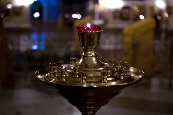 Candeliere Della Chiesa Nel Tempio — Foto Stock