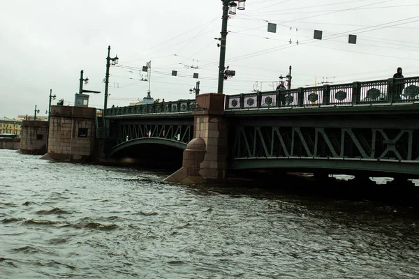 Ponte Sul Fiume Neva San Pietroburgo — Foto Stock
