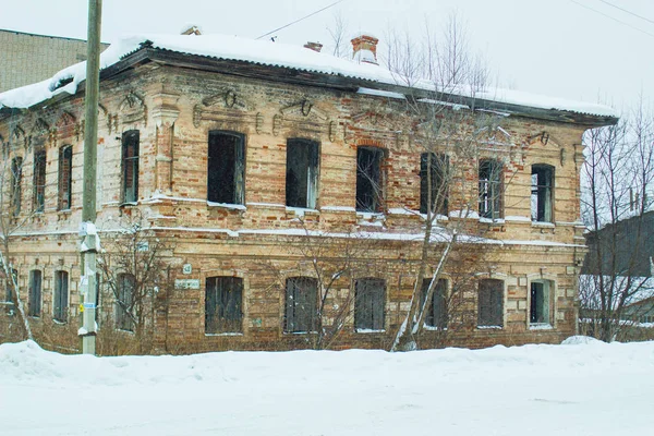 Разрушенные Дома Старого Кирпича — стоковое фото