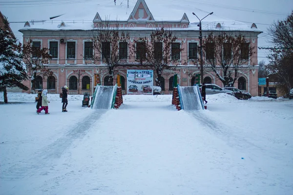 Winter View Orthodox Church Ancient Russian City — Stock Photo, Image