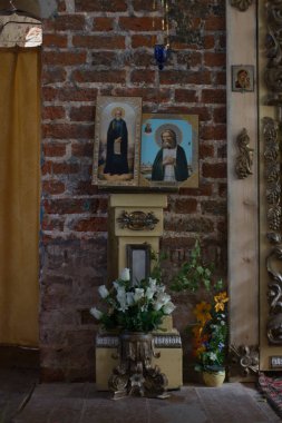 eski bir kırsal Ortodoks Kilisesi iç