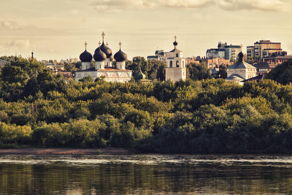 Kirov, Russia, view of male Holy Uspensky Trifonov Monastery

