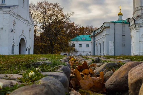 Podzim Slunečný Den Pohled Město Moskva Parku Kolomenskoye — Stock fotografie