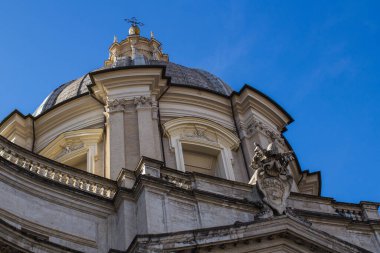 Roma, Navona Meydanı. Agone 'daki Sant' agnese Kilisesi (Agone 'daki Sant Agnese) Barok Bazilikası' dır..