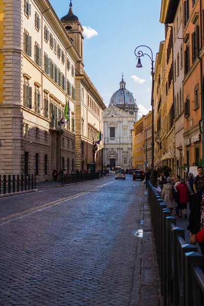 Rome 2019 View Church Sant Agnese Agone City Street — Stock Photo, Image