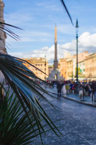 Řím 2019 Výhled Navonské Náměstí Piazza Navona Poledne — Stock fotografie