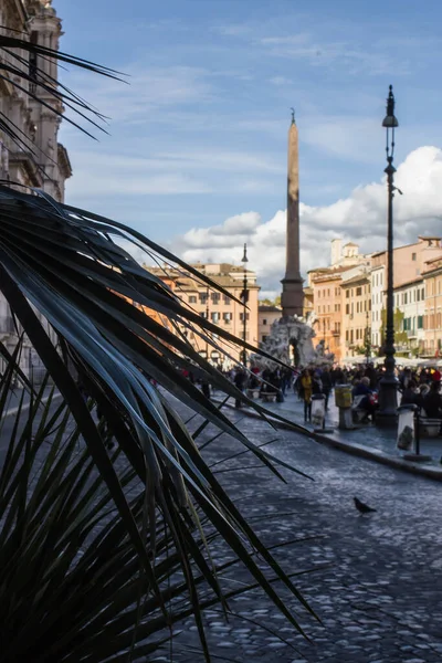 Rom 2019 Över Navonatorget Piazza Navona Vid Lunchtid — Stockfoto