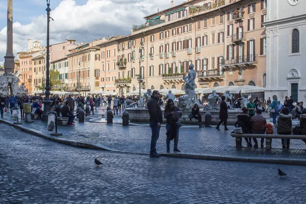 Ρώμη 2019 Θέα Στην Πλατεία Ναβόνα Piazza Navona Μεσημέρι — Φωτογραφία Αρχείου