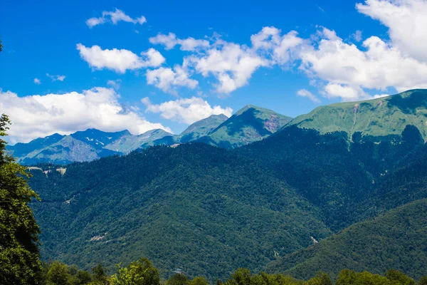 Paysages Estivaux Des Montagnes Caucase Rosa Khutor Sotchi — Photo