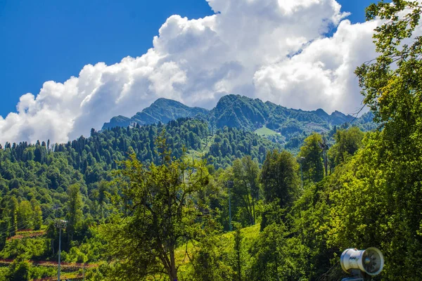 Καλοκαιρινά Τοπία Του Καυκάσου Βουνά Rosa Khutor Sochi — Φωτογραφία Αρχείου