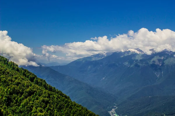 Paysages Estivaux Des Montagnes Caucase Rosa Khutor Sotchi — Photo