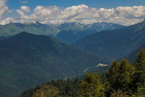 Rosa Khutor, Sochi 'deki Kafkas dağlarının yaz manzaraları