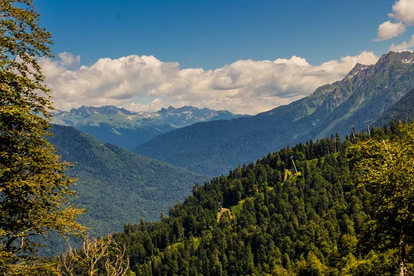 Rosa Khutor, Sochi 'deki Kafkas dağlarının yaz manzaraları