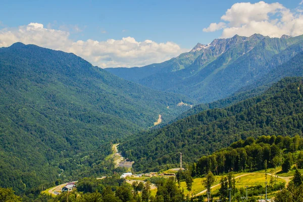 Paysages Estivaux Des Montagnes Caucase Rosa Khutor Sotchi — Photo