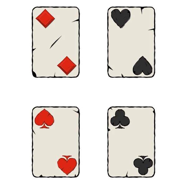 Vintage Playing Cards Vector — Stock Vector