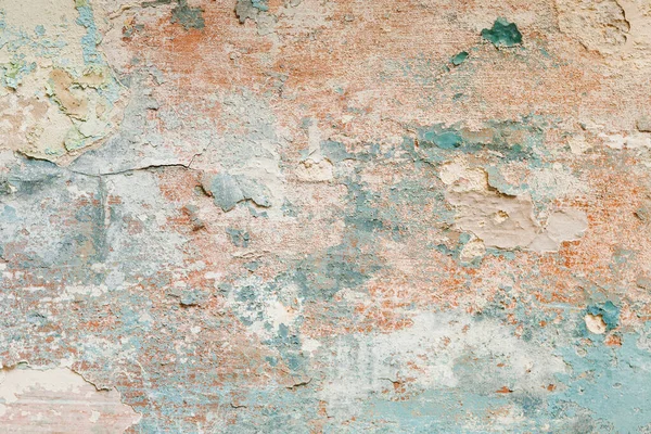 Texture Old Shabby Peeling Red Blue Paint Gray Surface — Stock Photo, Image