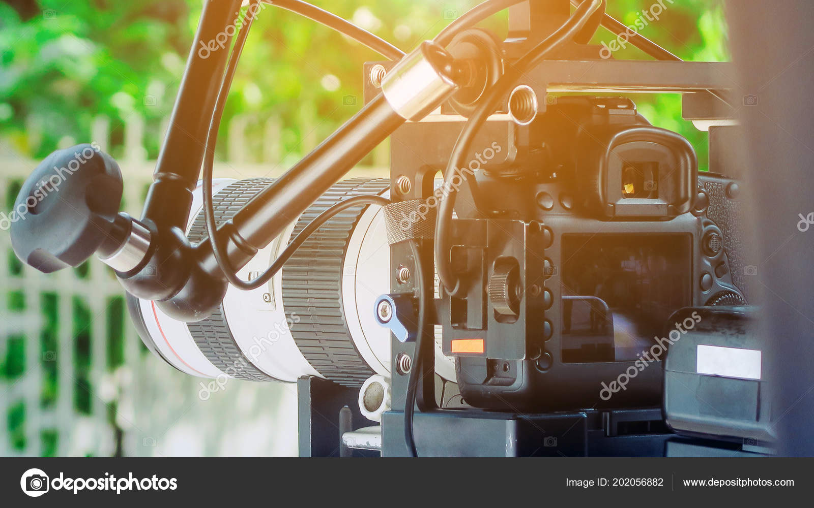 Professional Camera Equipment Film Production Crew — Stock Photo