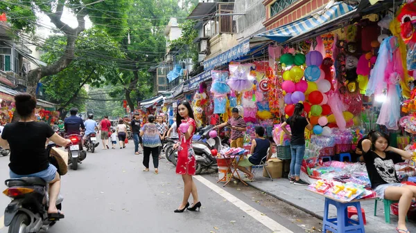 Hanoi Vietnam September 2018 Straten Van Hanoi Vietnam Tijdens Dag — Stockfoto