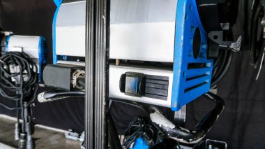 Stüdyo aydınlatma donanımları arka plan