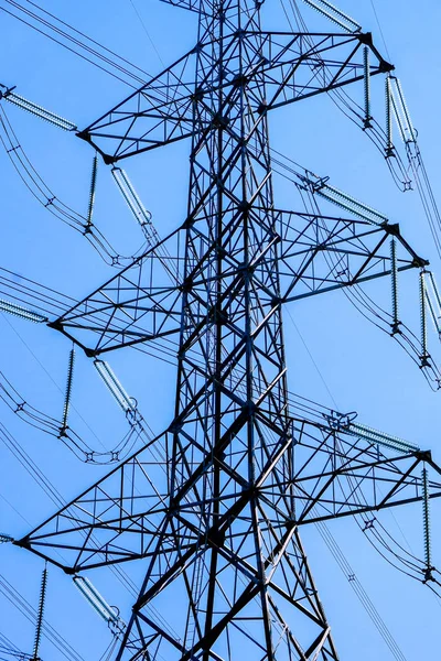 Imagem Fundo Pylons Elétrico — Fotografia de Stock