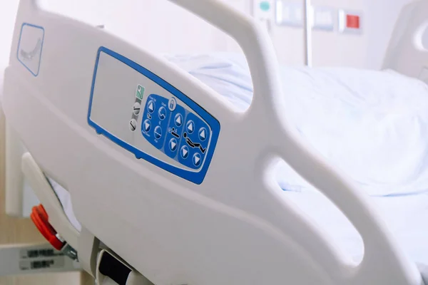 Adjustable Hospital Bed Detail Electric Patient Bed Hospital Room — Stock Photo, Image