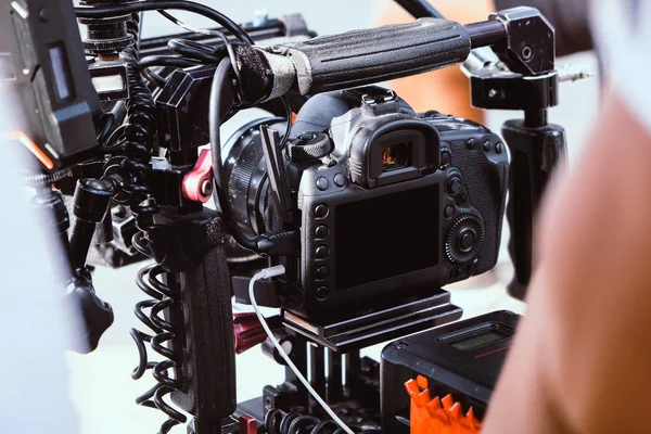 Equipo Cine Detrás Las Escenas Fondo — Foto de Stock