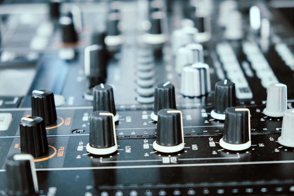 Detail Des Soundmixer Controllers — Stockfoto