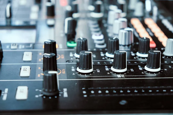 Detail Des Soundmixer Controllers — Stockfoto