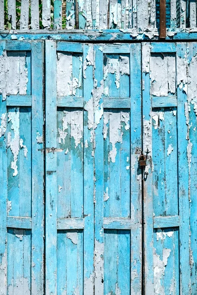 Eski Püskü Mavi Ahşap Kapının Ayrıntıları — Stok fotoğraf