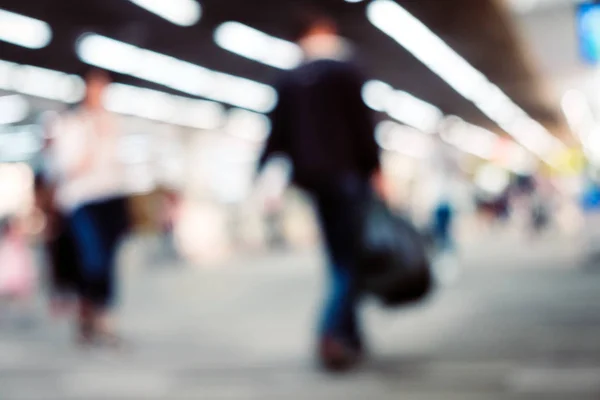 Suddig Bakgrund Till Flygplatsens Avgångsterminal — Stockfoto