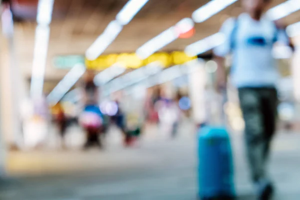 Sfondo Sfocato Del Terminal Partenza Dell Aeroporto — Foto Stock