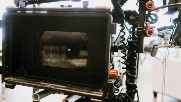 Yksityiskohta Professional Kameralaitteet Elokuvatuotannon Miehistö — kuvapankkivalokuva