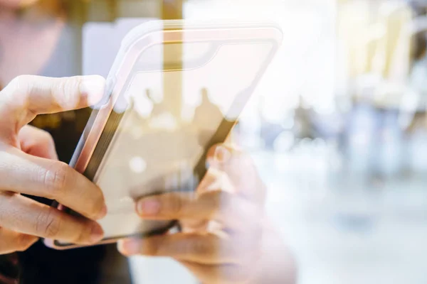 Exposición Múltiple Del Teléfono Inteligente — Foto de Stock