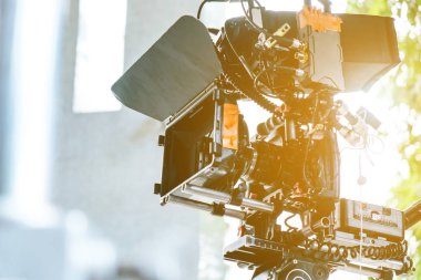 Profesyonel kamera arka plan ile filme