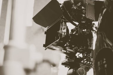 Profesyonel kamera arka plan ile filme