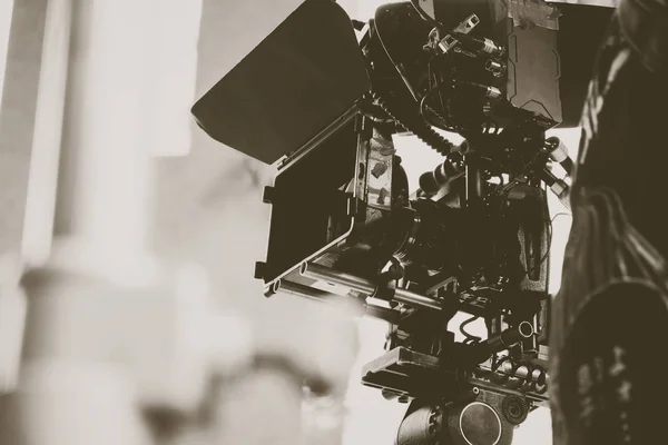 Syuting Dengan Latar Belakang Kamera Profesional — Stok Foto