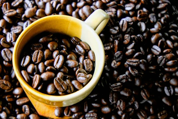 Cup Coffee Coffee Beans — Stock Photo, Image