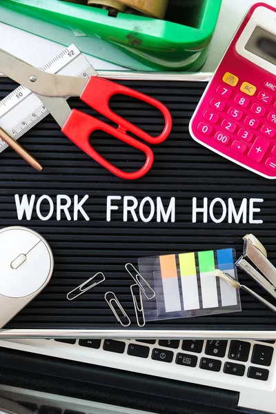 Werk Vanuit Home Text Achtergrond — Stockfoto