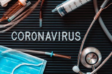 Coronavirus tıbbi natürmort yaşam konsepti