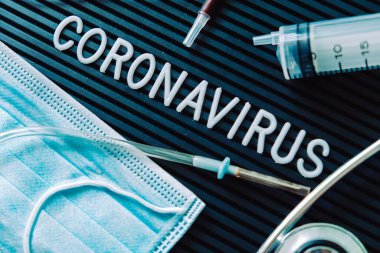 Coronavirus tıbbi natürmort yaşam konsepti