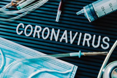 Coronavirus tıbbi natürmort yaşam konsepti