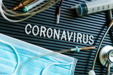 Coronavirus tıbbi natürmort yaşam konsepti