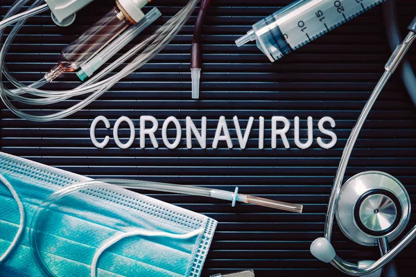 Коронавірус Медичний Натюрморт Концептуальний Фон — стокове фото