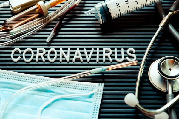 Коронавірус Медичний Натюрморт Концептуальний Фон — стокове фото