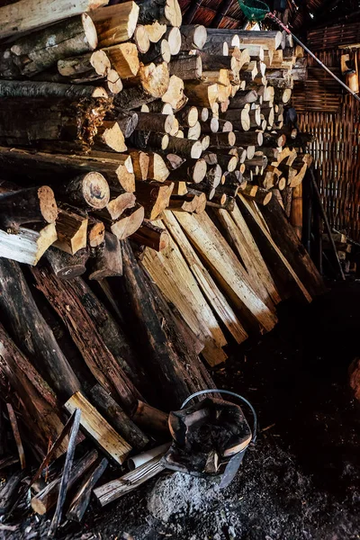 Imagen Del Antiguo Estanque Sal Roca Sal Todavía Produce Manera — Foto de Stock