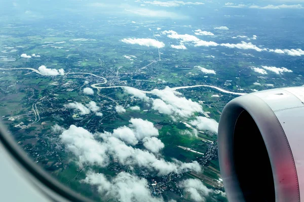View Airplane Window Background — Stock Photo, Image