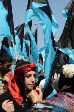 25 Nisan 2010 İstanbulturkey.Protestocular hidroelektrik santrallerine karşı mücadele ediyor.