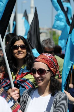 25 Nisan 2010 İstanbulturkey.Protestocular hidroelektrik santrallerine karşı mücadele ediyor.